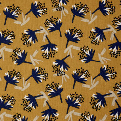 Printed Half Panama OMBY Ochre / Dark Blue